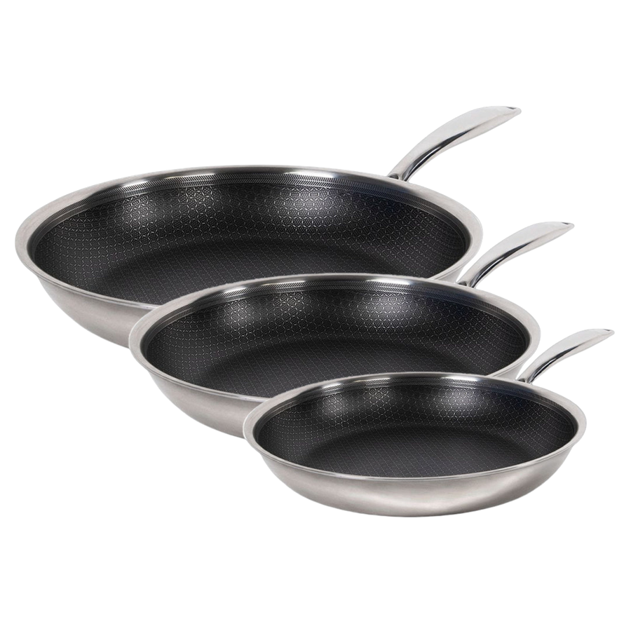 3 Hybrid Stegepander: 20 cm, 24 cm og 28 cm