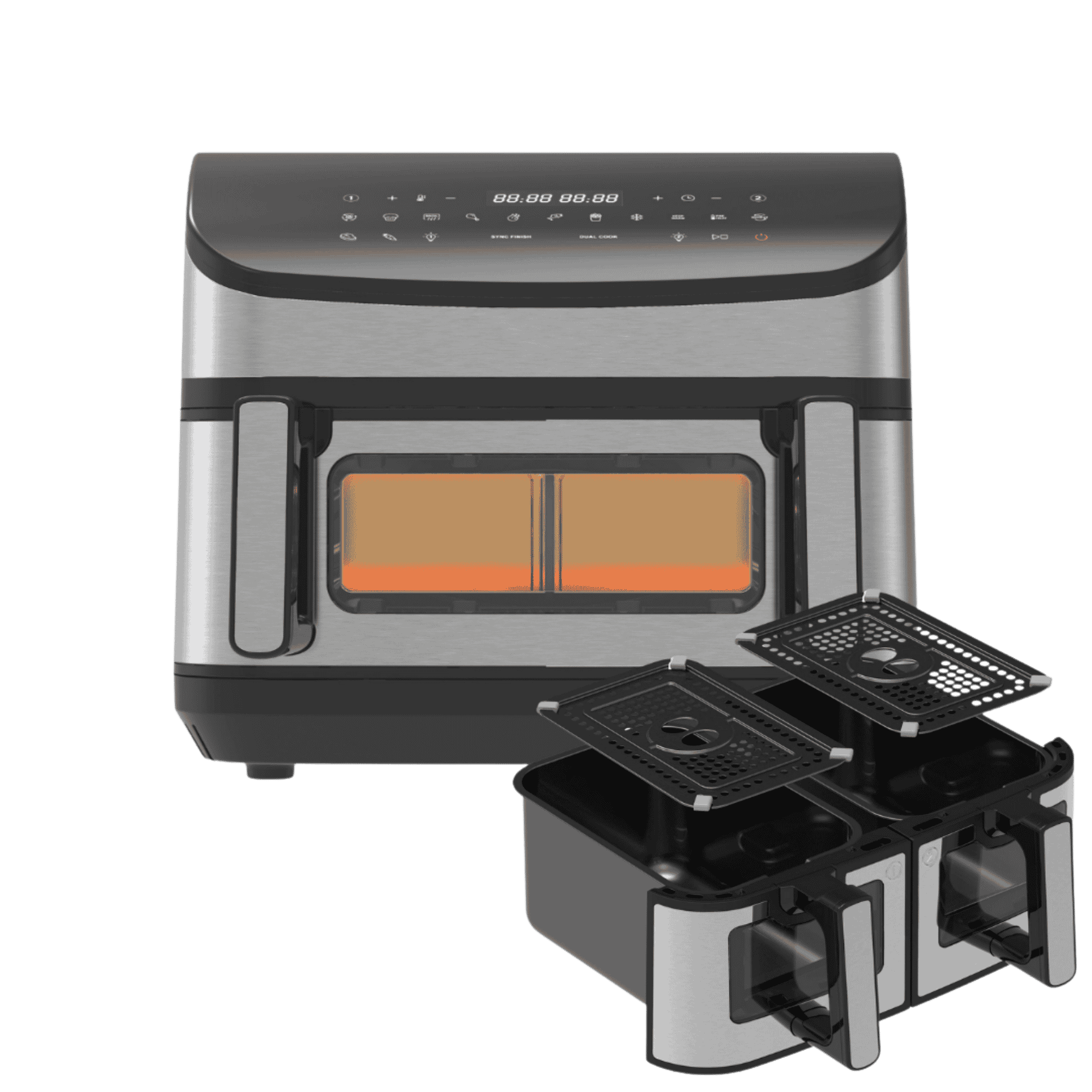 DualFry Fusion Airfryer 10,5L Pakkeløsning – Inkl. 2 x 4,5L Skuffer