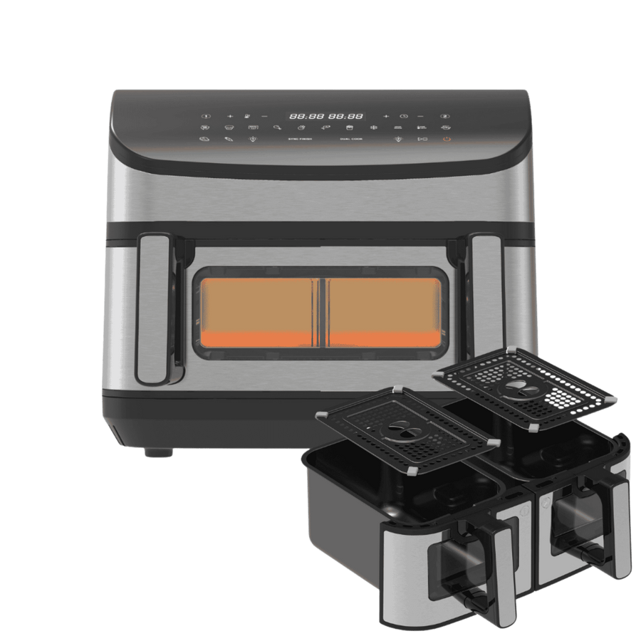 DualFry Fusion Airfryer 10,5L Pakkeløsning – Inkl. 2 x 4,5L Skuffer