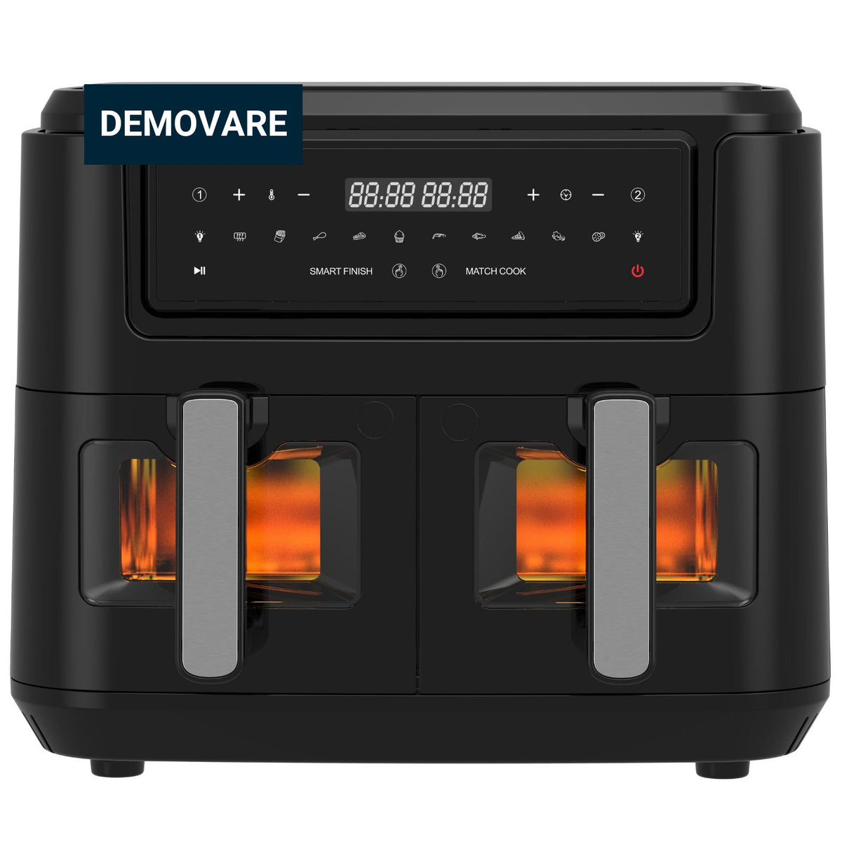 Dual Zone Airfryer 9 Liter, Sort - 2400W *DEMO*