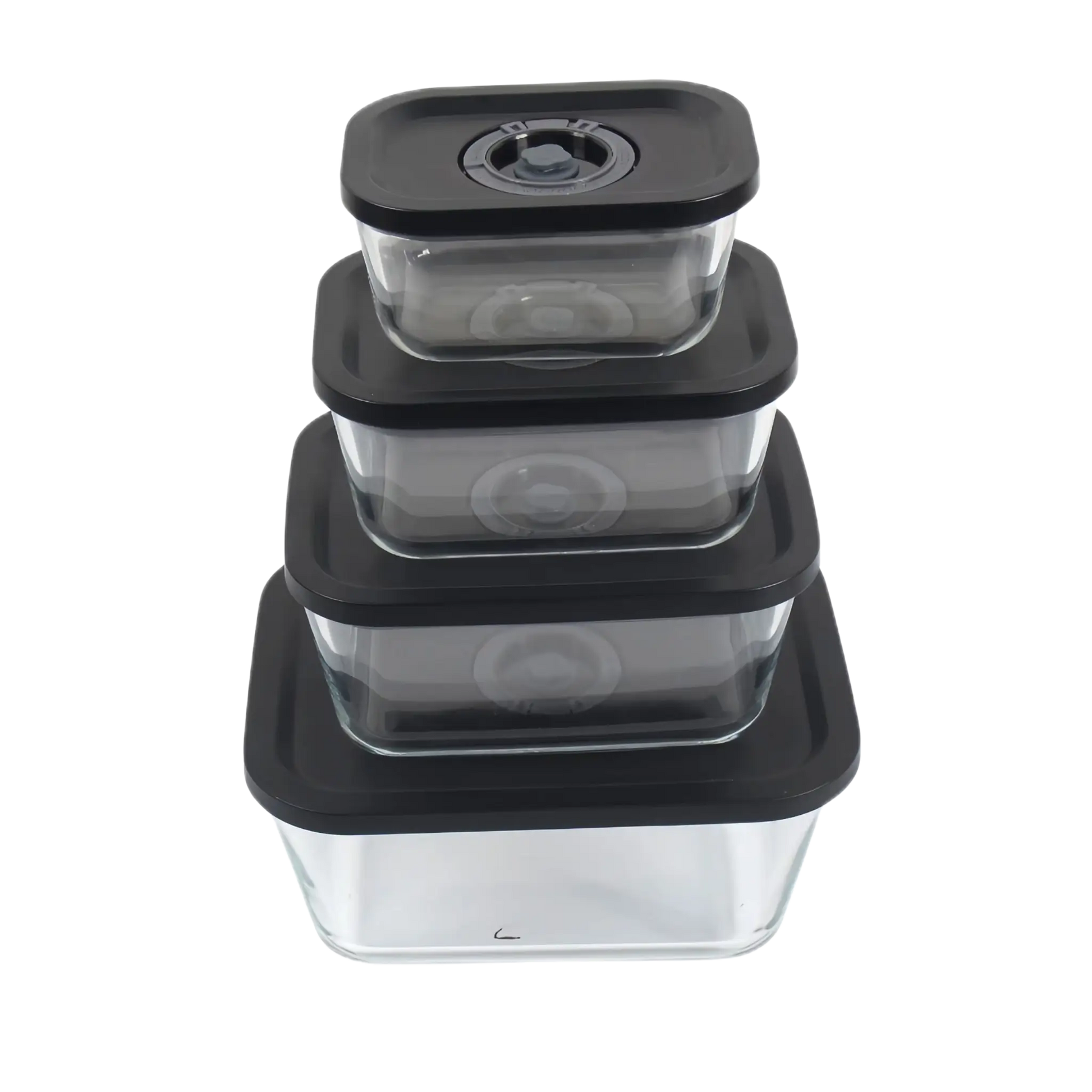 Glas vakuum opbevaringsbøtter sæt á 4 med pumpe – lufttæt opbevaring til mad – Casper Sobczyk