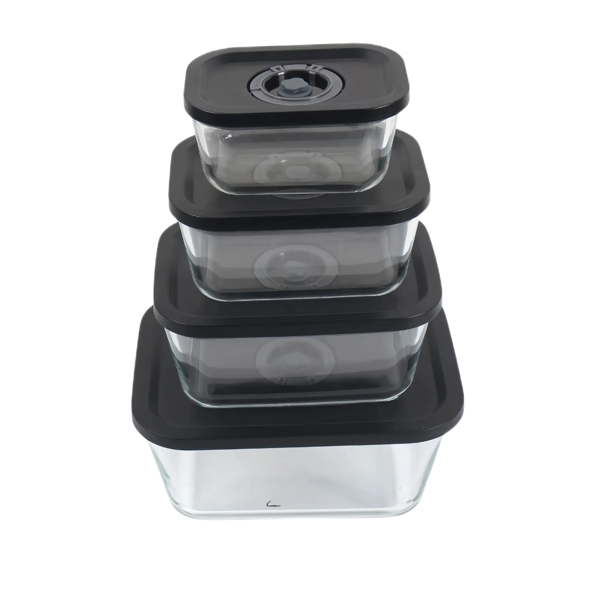 Glas vakuum opbevaringsbøtter sæt á 4 med pumpe – lufttæt opbevaring til mad – Casper Sobczyk