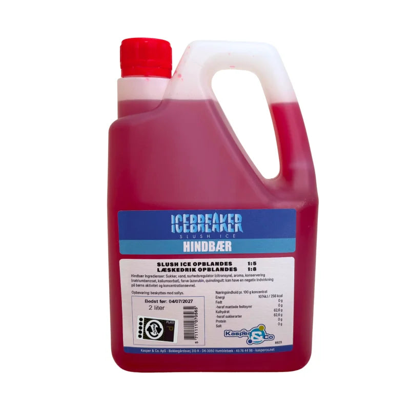 Hindbær Slush Ice Sirup – 2 Liter