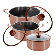 Hybrid Rose Gold Sæt – Kasserolle Ø16 + Gryder Ø20 & Ø24