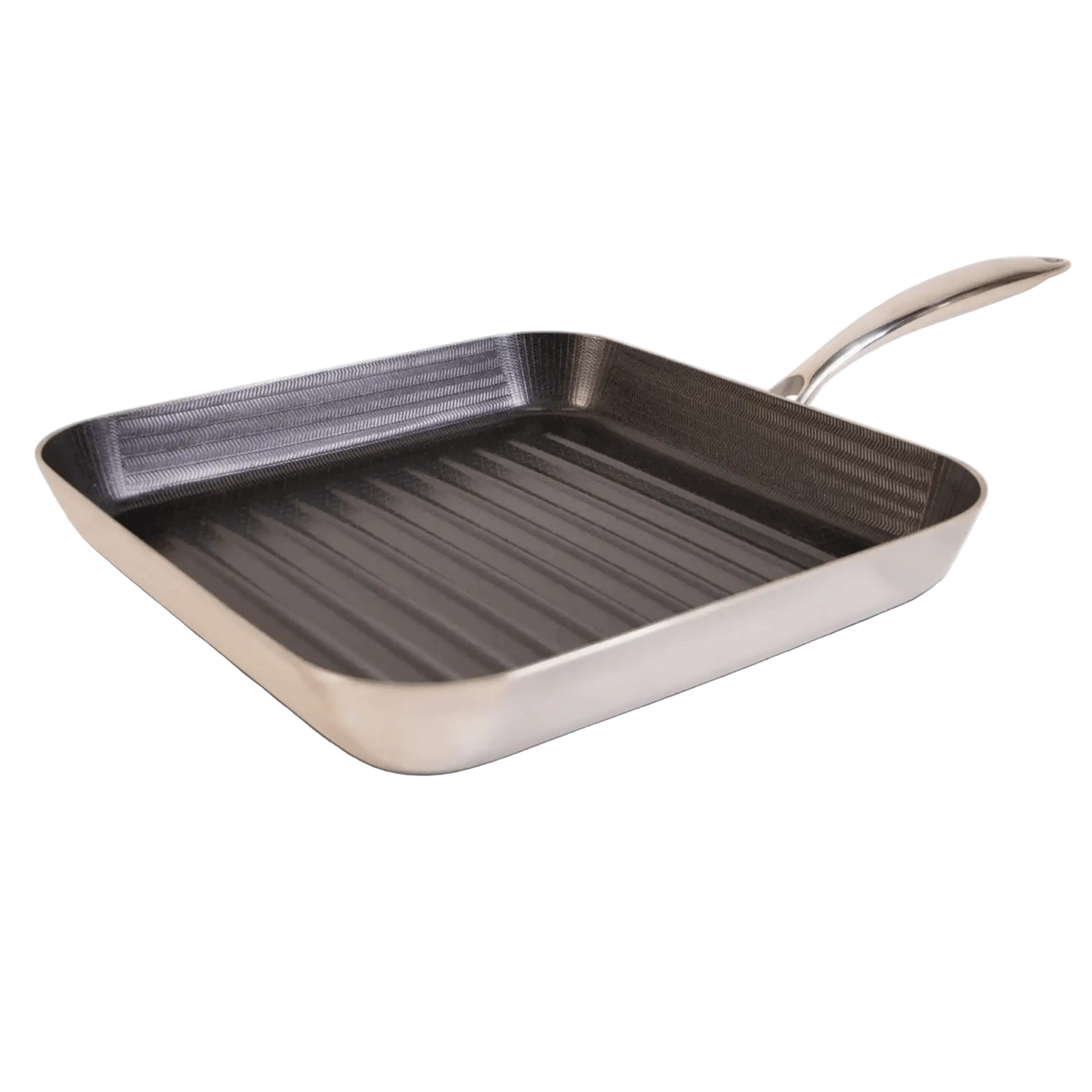 Hybrid grillpande 28×28 cm – 3-lags stål med keramisk PFAS-fri nonstick belægning – Casper Sobczyk