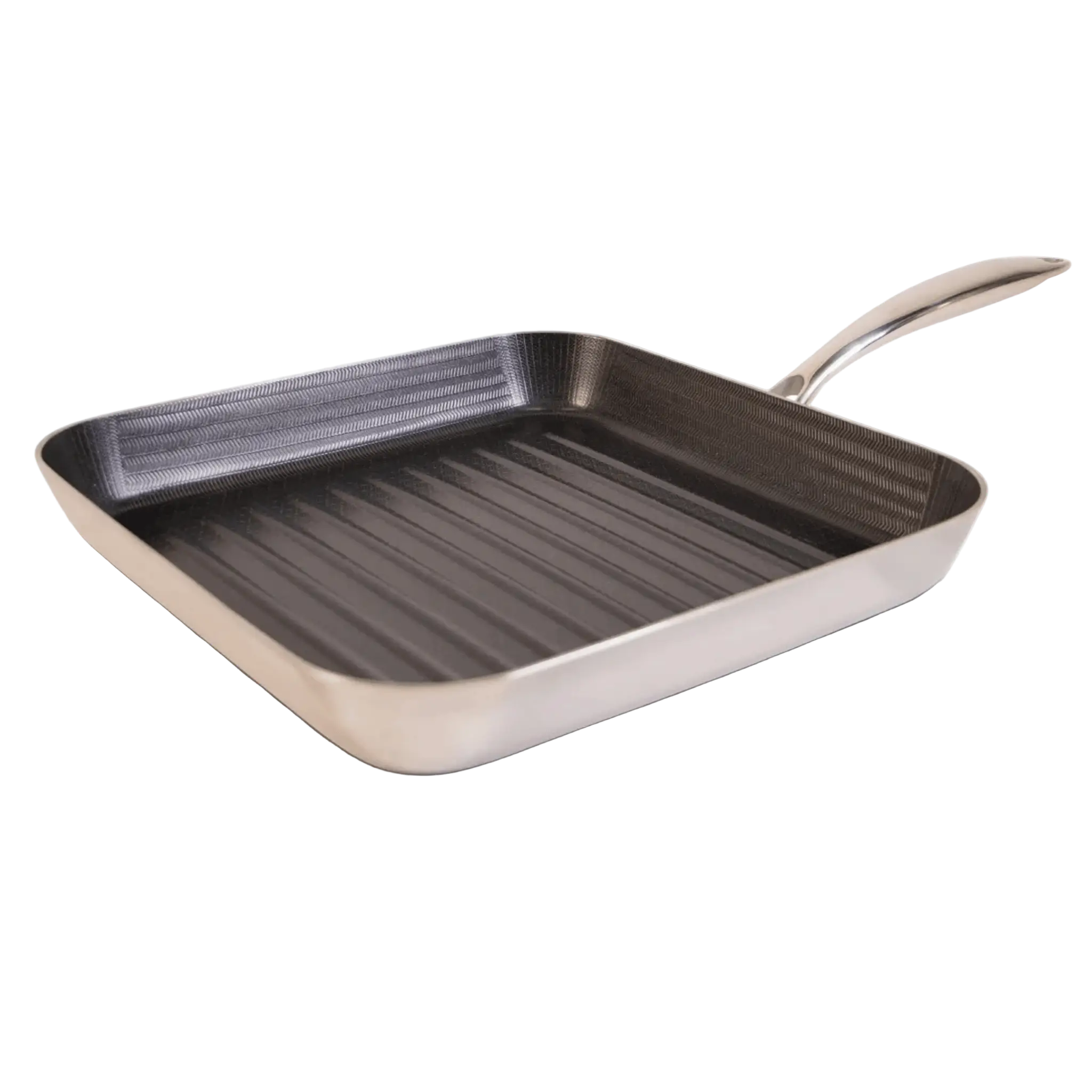 Hybrid grillpande 28×28 cm – 3-lags stål med keramisk PFAS-fri nonstick belægning – Casper Sobczyk