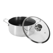 Hybrid gryde med låg 20 cm – 2,9 liter gryde i rustfrit stål til saucer og mindre retter – Casper Sobczyk