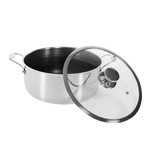 Hybrid gryde med låg 28 cm – 7,1 liter gryde i rustfrit stål til store portioner – Casper Sobczyk