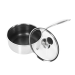 Hybrid kasserolle med låg 16 cm – 1,3 liter gryde i rustfrit stål til saucer og tilbehør – Casper Sobczyk