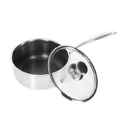 Hybrid kasserolle med låg 16 cm – 1,3 liter gryde i rustfrit stål til saucer og tilbehør – Casper Sobczyk
