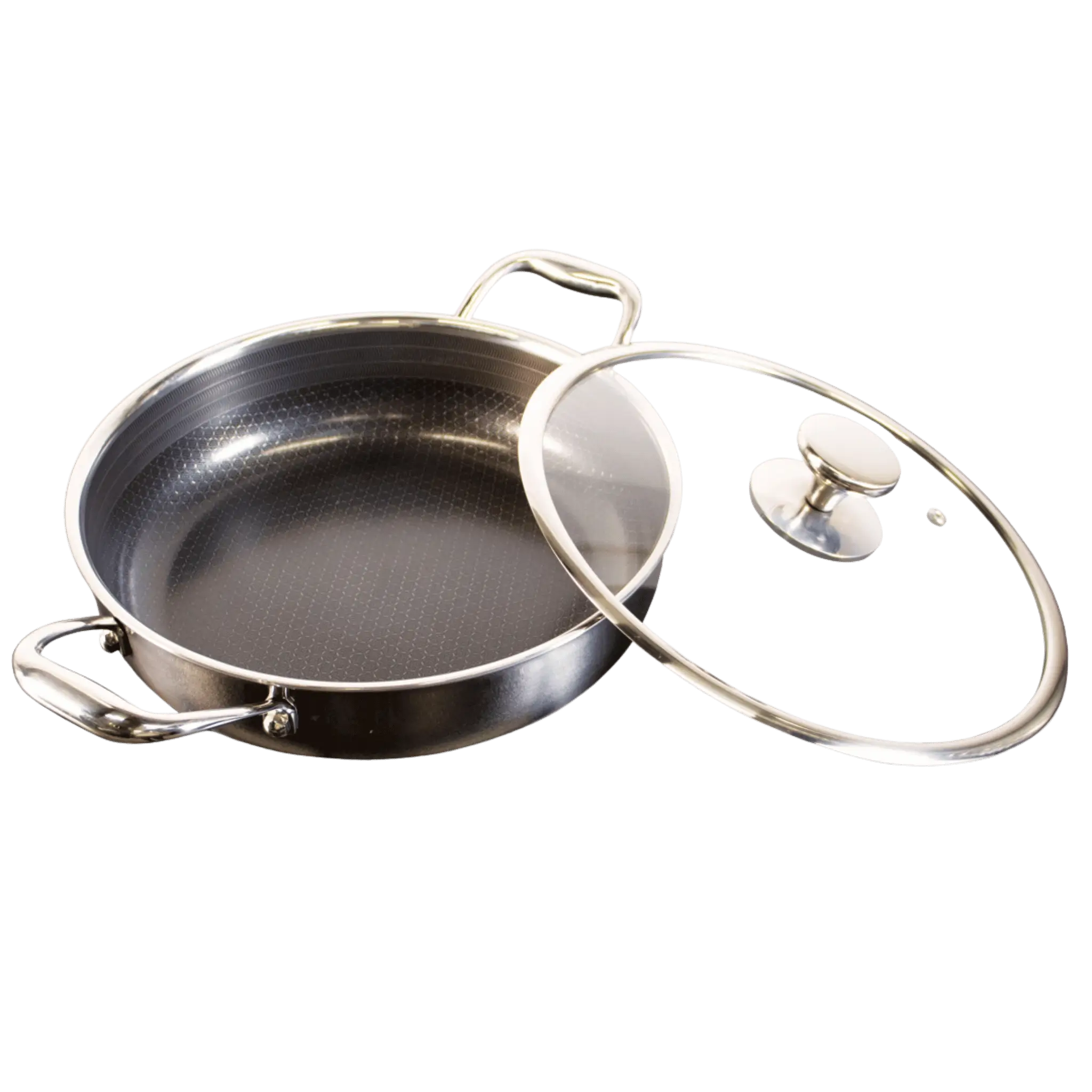 Hybrid sautergryde med låg 28 cm – 3-lags stål med keramisk PFAS-fri nonstick belægning – Casper Sobczyk