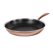 Hybrid stegepande 28 cm Rose Gold – 3-lags stål med keramisk PFAS-fri nonstick belægning – Casper Sobczyk