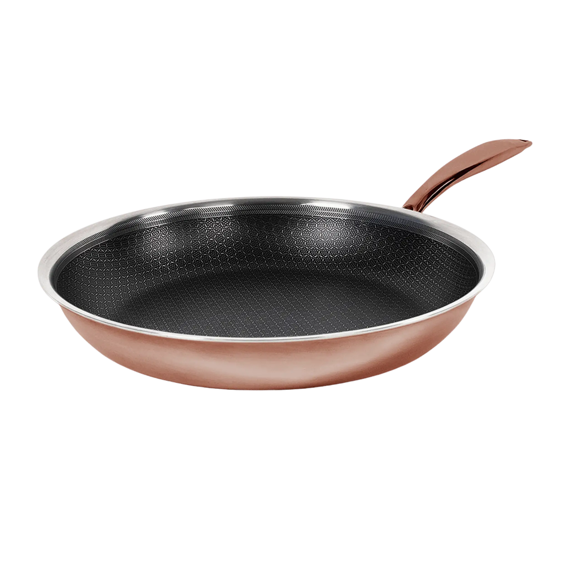 Hybrid stegepande 28 cm Rose Gold – 3-lags stål med keramisk PFAS-fri nonstick belægning – Casper Sobczyk