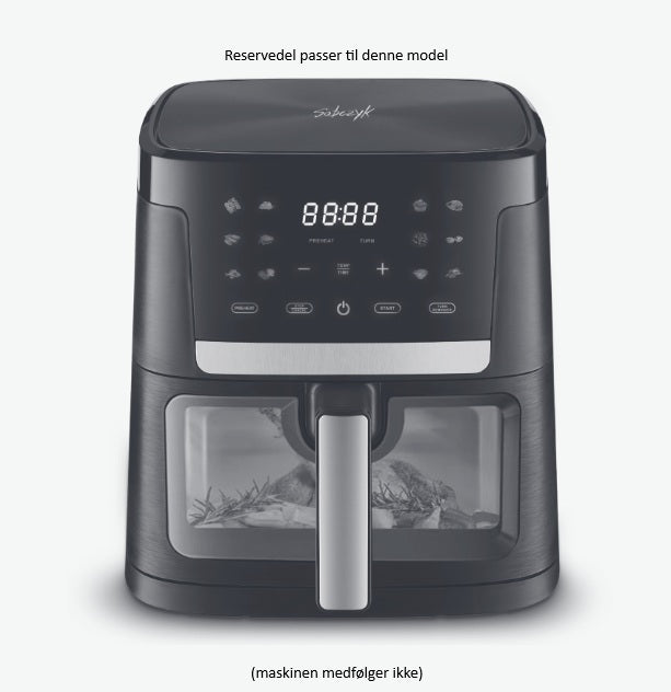 Reservedel: Digital airfryer skuffe 7L (sort)