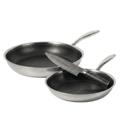 Hybrid Stegepandesæt Ø24 + Ø28 + Damaskus Kokkekniv