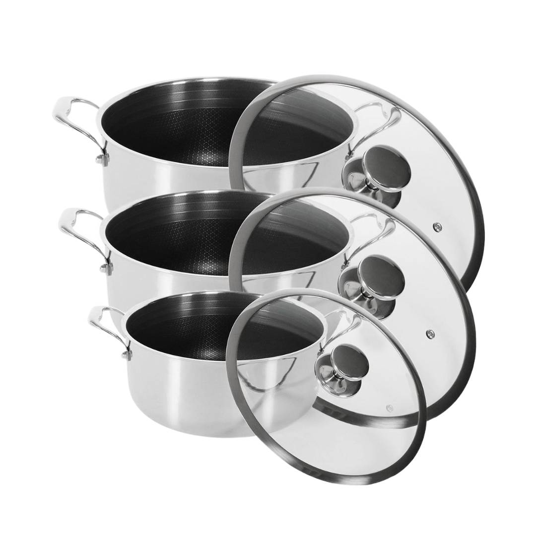 Hybrid Non-Stick Grydesæt 20, 24 og 28 cm