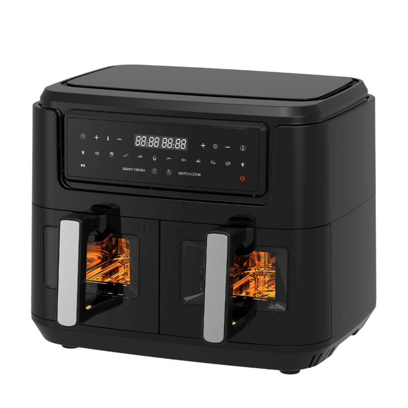 Dual Zone Airfryer 9 Liter, Sort - 2400W *DEMO*