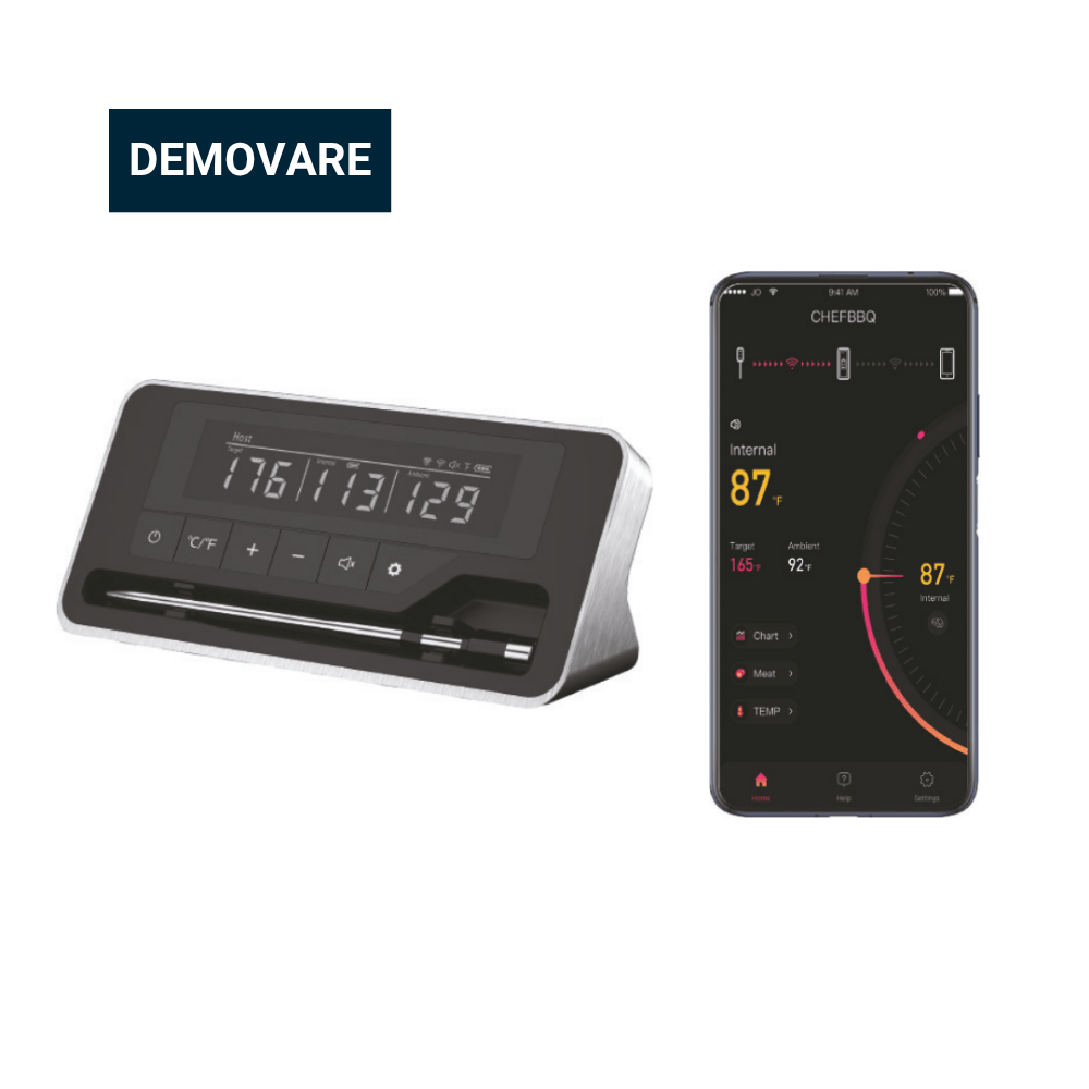 Bluetooth Stegetermometer med 1 Probe *DEMO*