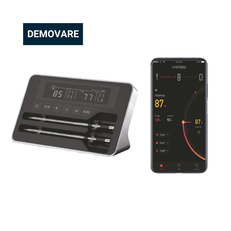 Bluetooth Stegetermometer med 2 Prober *DEMO*