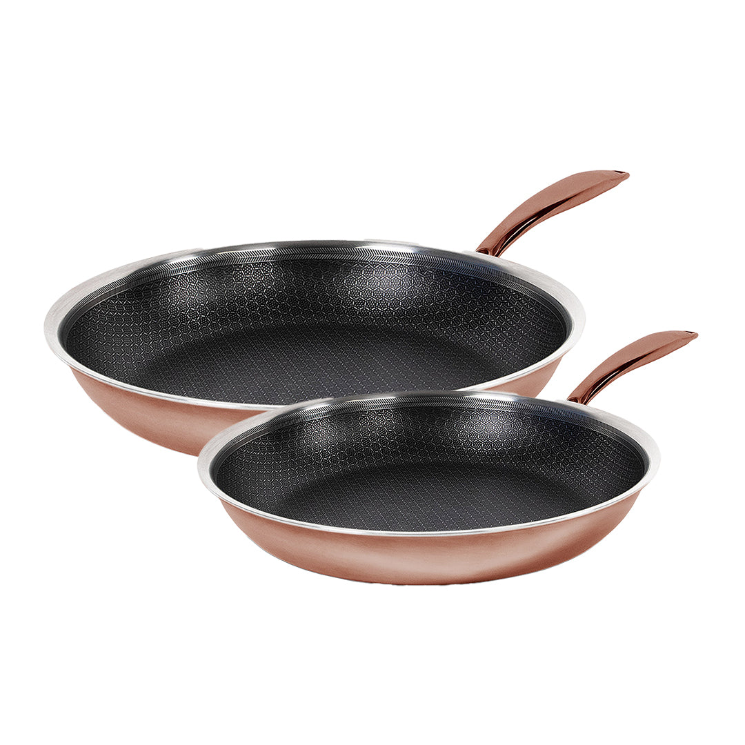 Hybrid Rose Gold Sæt – Stegepander Ø24 & Ø28