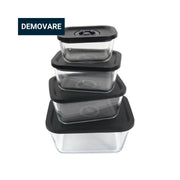 Glas Vakuum Opbevaringsbøtter -  Sæt á 4 Inklusiv Pumpe *DEMO*