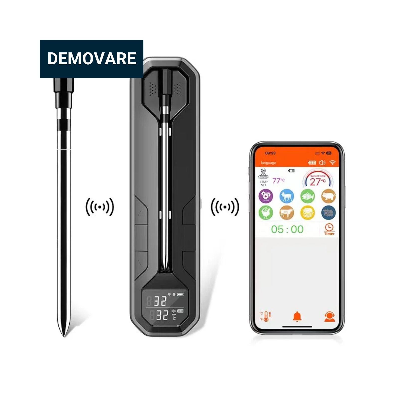 Trådløst Bluetooth Stegetermometer *DEMO*