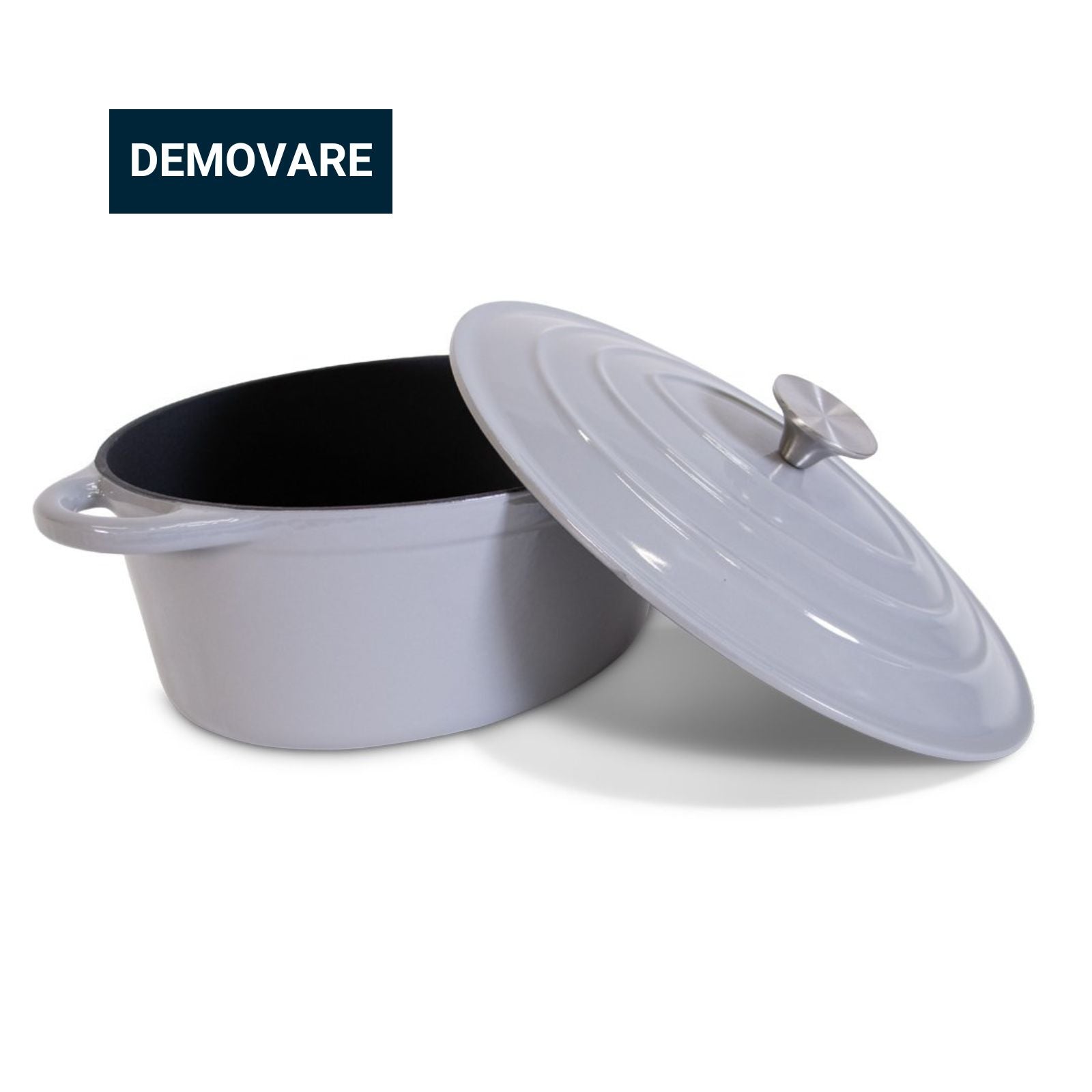 Støbejerns Oval Gryde, Emaljeret - 30x22,5cm *DEMO*