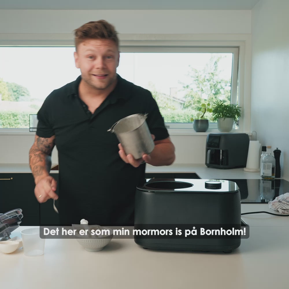 Indlæs video: Ismaskine med kompressor