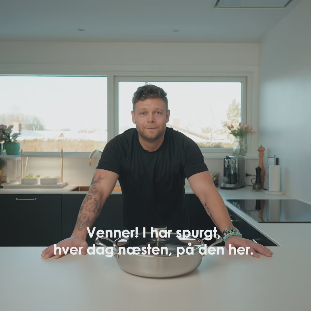 Indlæs video: Hybrid Sautergryde m. låg Ø28cm