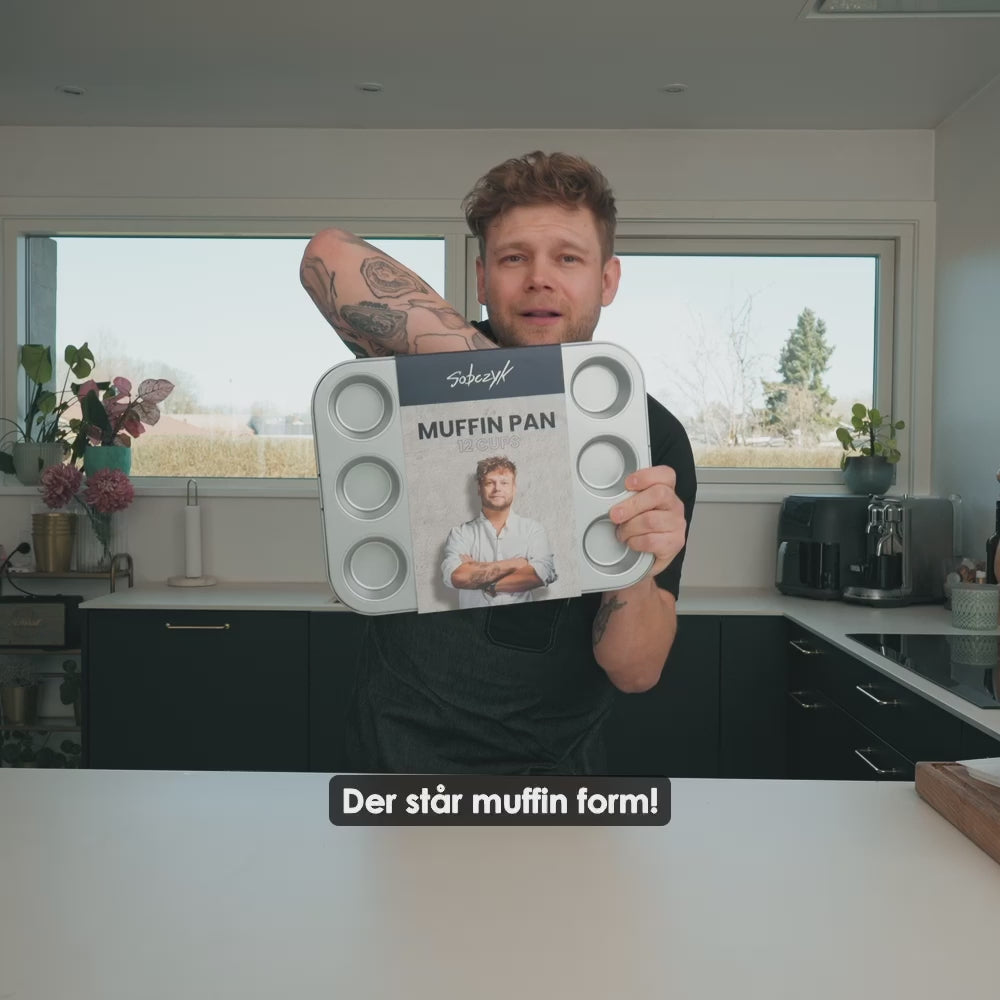Indlæs video: Muffinform med 12 bægre