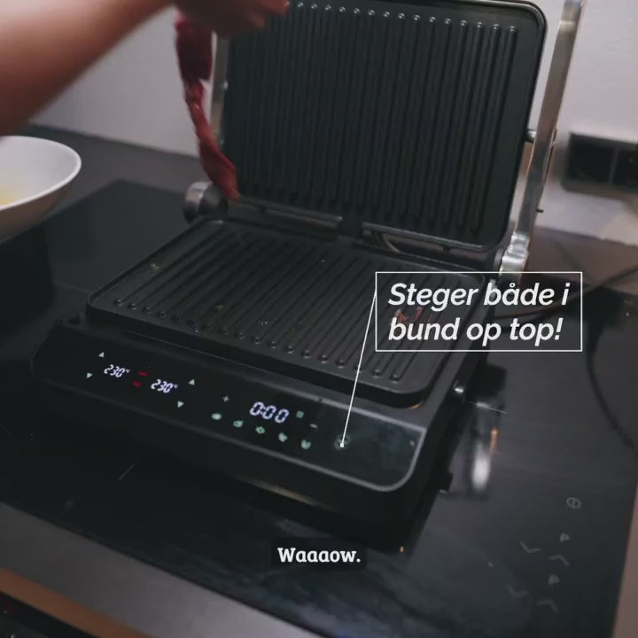 Indlæs video: Premium Digital Bordgrill, 2000W *DEMO*