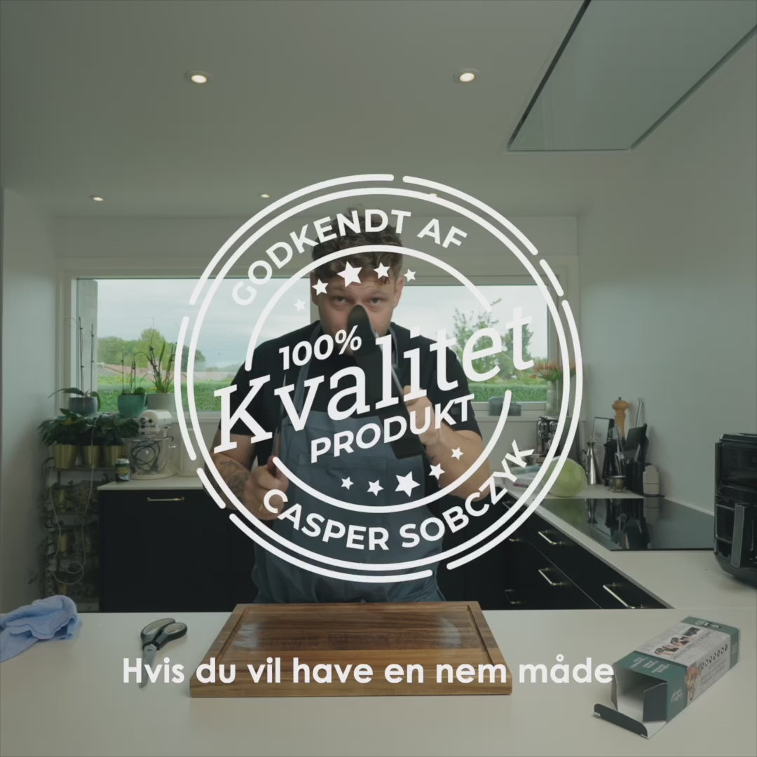 Indlæs video: 3-i-1 Knivsliber: Grov Slibning, Fin Slibning og Saksfunktion