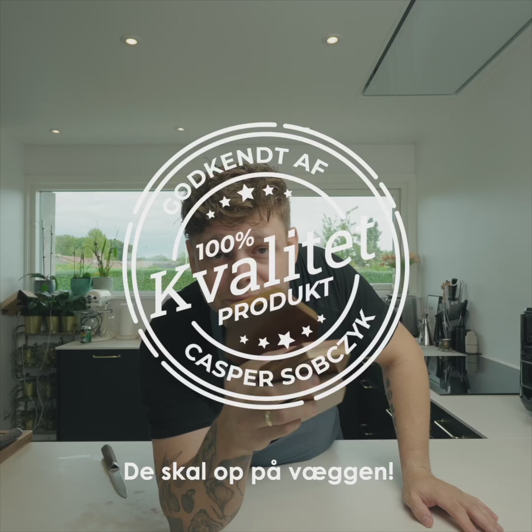 Indlæs video: Knivmagnet Hexagon, 3 stk - Premium Akacietræ *DEMO*