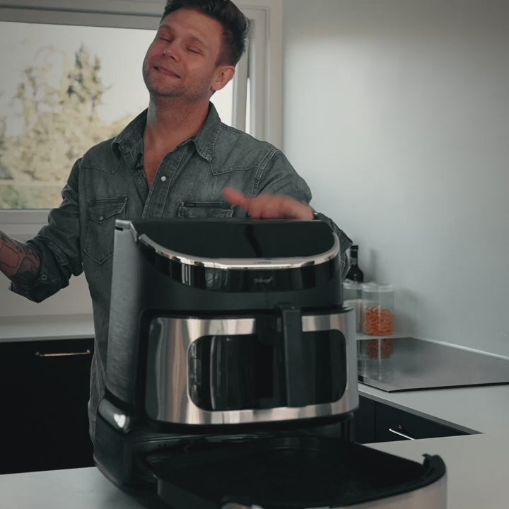 Indlæs video: Double Stack Airfryer - Pizza Airfryer