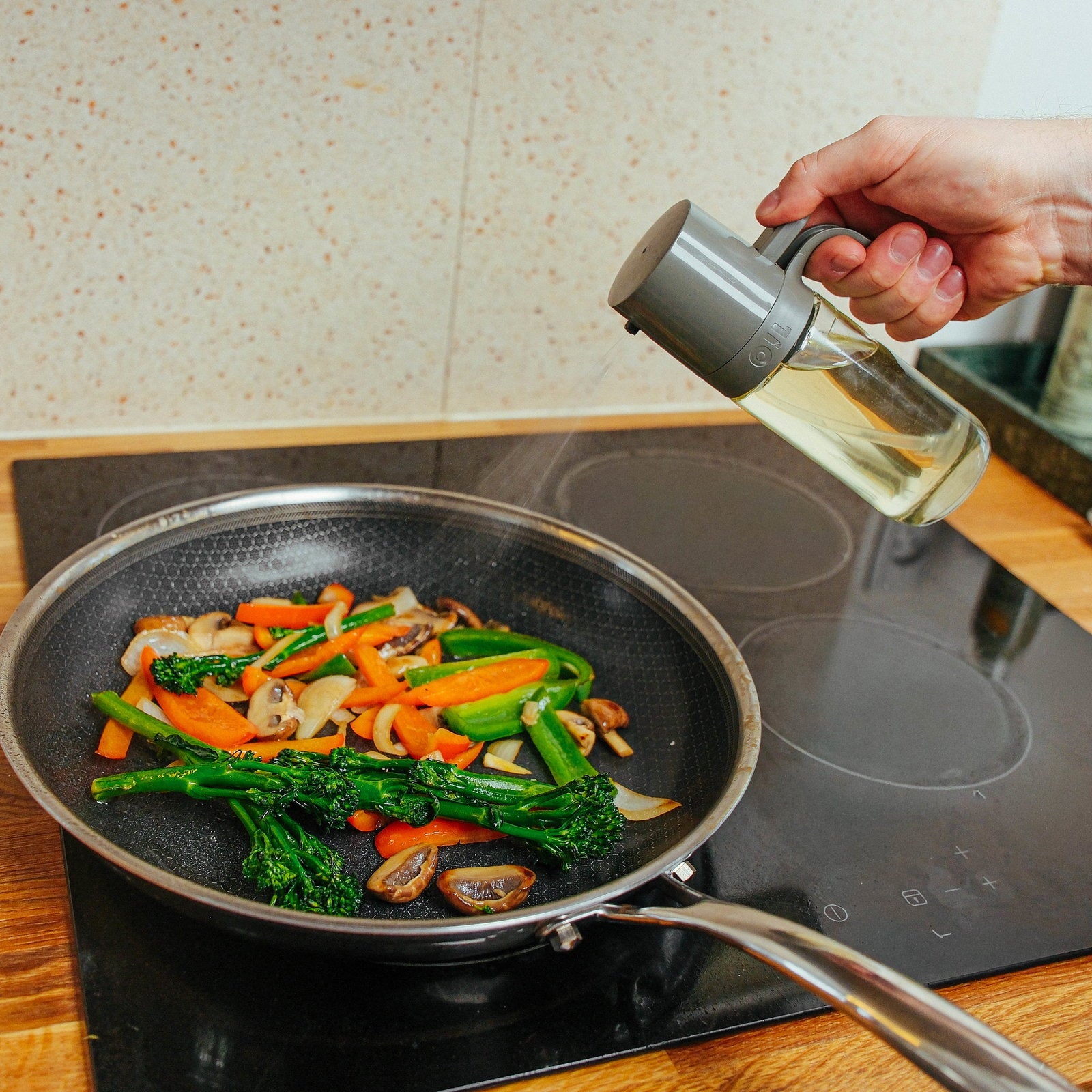 Oliedispenser 250ml - Til airfryer, stegning & bagning
